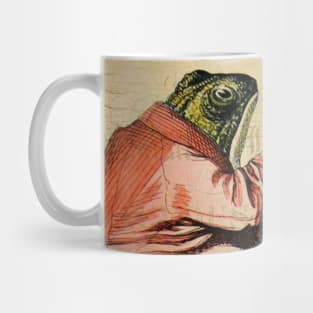 A Frog He Would A-Wooing Go - Vintage French Postcard Mug